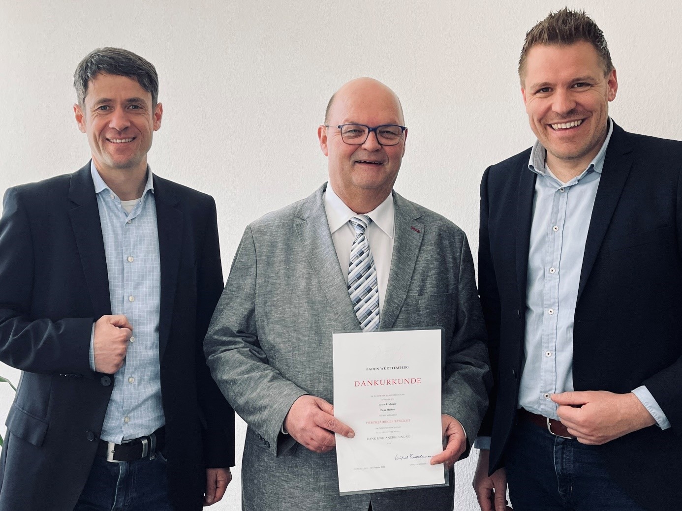 40-jähriges Dienstjubiläum von Prof. Claus Mathes