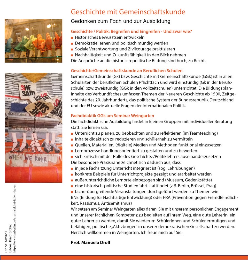 Bild 2: Fotografie eines Schaufensters   Hinter der reflektierenden Glasscheibe sind sieben feine Damen-Lederhandschuhe in bunten Farben zu sehen, die so ausgestellt sind, dass die Hände mit ausgestreckten Fingern nach oben zeigen. Das Foto symbolisiert auf verfremdete Weise einen demokratischen Abstimmungsprozess und will zum Nachdenken über den Zustand der repräsentativen Demokratie anregen.
